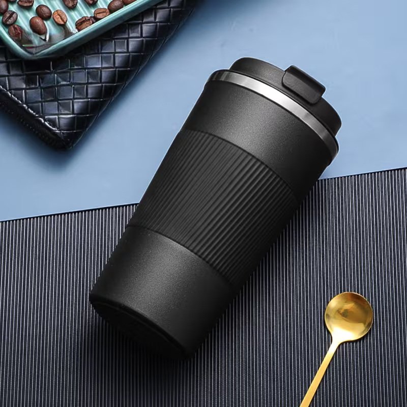 Outdoor stainless steel coffee cup with a durable, reusable design, ideal for camping, hiking, travel, and outdoor coffee drinking.